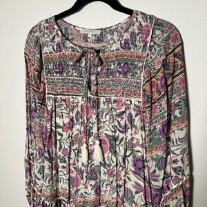 Olivaceous Multicolor Floral Blouse